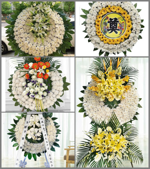 山东济宁汶上县南站镇樊村村花圈速递